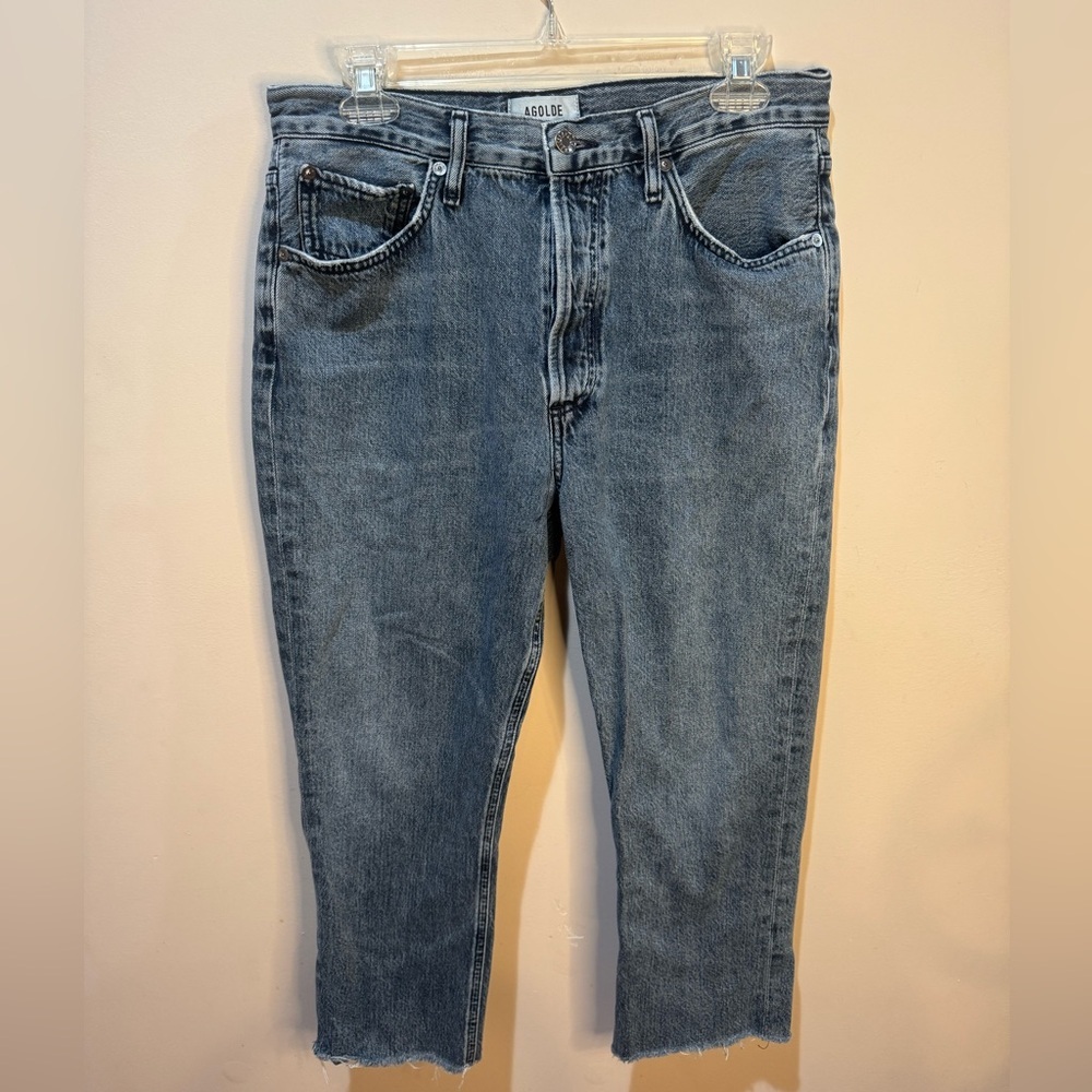Agolde Riley High Rise Straight Crop Jeans Sz 29
